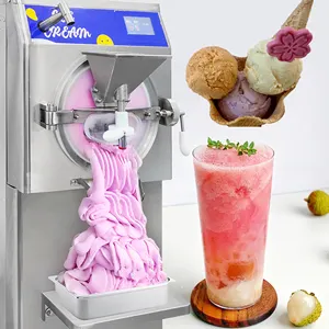 Máquina de sorvete Mvckyi com 5 funções, 15L, refrigeração rápida, alta qualidade, pequena, automática