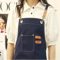 Tablier De celemek Salon dapur koki, celemek Barista Bbq Bar penata rambut, celemek dapur untuk wanita Restoran