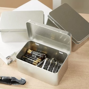 Số lượng lớn hình chữ nhật có bản lề Nắp thủ công Thẻ Snack lưu trữ thực phẩm tin kim loại hộp thiếc - Product Image 5