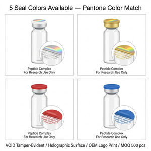 Sello de Seguridad VOID para Viales con Indicador de Humedad - Holográfico Anti-Falsificación Autoadhesivo para Viales de Investigación - Product Image 4