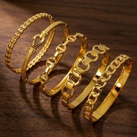 2026ZP Brazalete de Acero Inoxidable Chapado en Oro de 18K, Diseño Cubano Impermeable, Venta al por Mayor de Joyería
