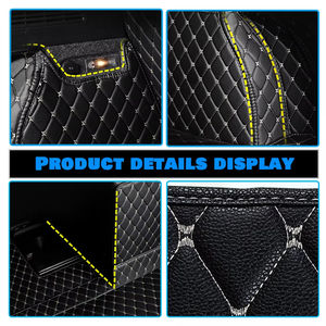Forro de carga personalizado para <span class=keywords><strong>equipaje</strong></span> de maletero de coche, alfombrilla para maletero, cubierta de maletero de lujo, impermeable, de cuero envolvente completo, alfombrilla para maletero de coche - Product Image 4