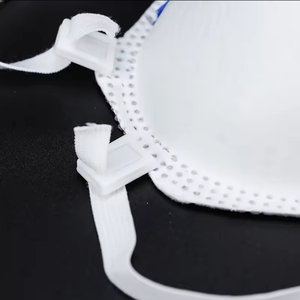 Masque facial jetable FFP3 avec valve et attaches auriculaires, protection anti-poussière 4 couches - Product Image 5