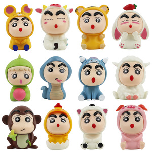 สีเทียน <span class=keywords><strong>Shin</strong></span>-<span class=keywords><strong>Chan</strong></span> ผลไม้รูปสัตว์น่ารัก6ชิ้น/เซ็ต5-8cm รูปปั้นแอ็คชั่นทำจาก PVC - Product Image 5