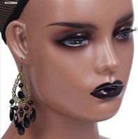 Mannequin de présentation demi-corps à double épaule pour maquillage, perruques, boucles d'oreilles et colliers, style européen-américain, pour vitrine