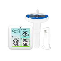 Thermomètre numérique intérieur/extérieur, hygromètre, station météo avec capteur sans fil et affichage de la température de la piscine