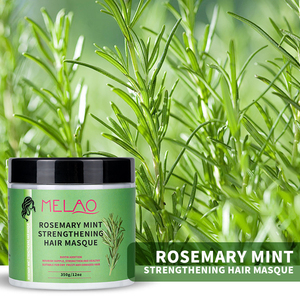 Masque capillaire bio à la menthe et au romarin - Réparation intensive et lissage, hydratant nourrissant aux herbes pour cheveux abîmés, traitement rapide - Product Image 6