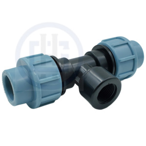 Nhà máy cung cấp trực tiếp chất lượng tốt PP nén Phụ Kiện Màu Xanh PN10/ PN16 bằng/giảm <span class=keywords><strong>Tee</strong></span> - Product Image 4