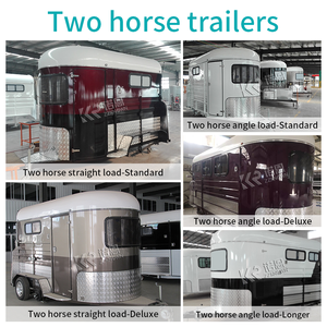 Custom Two Straight Load Deluxe Float <b>Trailer</b> Floats with Cupboard European Standard Horse Carriage Carts - Product Image 6