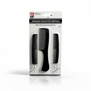 Spazzola per Capelli Nera a Doppio Filo per Pettinare e Districare i Capelli - Product Image 1