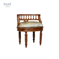 Meubles EKAR |   Tabouret de toilette doré Héritage Impérial |   Chaise de dressing néoclassique de luxe