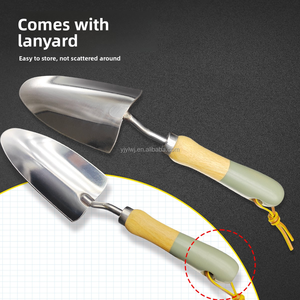<span class=keywords><strong>พลั่ว</strong></span>สแตนเลสขนาดเล็กด้ามไม้สำหรับทำสวนกระถางดอกไม้ในครัวเรือนขุดดิน - Product Image 5