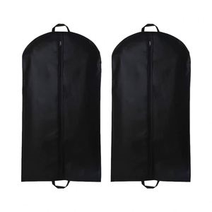 Black Suit <b>Bag</b> 60x120cm Dust Cover Carrier Storage for Coats Reusable Full Zipper <b>Garment</b> <b>Bag</b> Travel Home Use - Product Image 1
