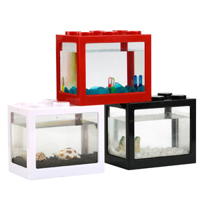 Betta Fish Tank Multi-Chức Năng Hộp Đầy Màu Sắc Mini Aquarium Sáng Tạo Xây Dựng Khối Bể Cá - Product Image 6