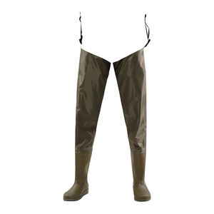 Top qualité femmes et hommes imperméable hanche cuisse Nylon PVC <span class=keywords><strong>pêche</strong></span> Wader léger hanche Wader avec semelle isolé botte en caoutchouc - Product Image 1