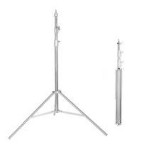 Trépied robuste en acier inoxydable de 2,8 m avec ressort amortisseur pour studio, éclairage LED, photographie, vidéo, boîte à lumière, flash, réflecteur