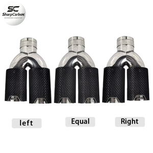 Tubo de Escape de Acero Inoxidable y Fibra de Carbono con Doble Salida de 80 mm, Puntas de Silenciador <span class=keywords><strong>M</strong></span> <span class=keywords><strong>Performance</strong></span> para <span class=keywords><strong>BMW</strong></span> <span class=keywords><strong>328i</strong></span> X6, Modificación de Punta de Silenciador para Automóvil - Product Image 4