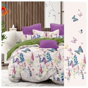 Bán Buôn Sang Trọng 100% <span class=keywords><strong>Polyester</strong></span> Phân Tán In Bộ Đồ Giường Đặt <span class=keywords><strong>Polyester</strong></span> Hoa Thiết Kế Tấm Ga Giường Duvet Bìa Tấm Ga Giường - Product Image 6