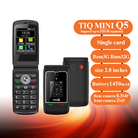 Teléfono Flip Android TIQ MINI Q5 4G Compatible con Servicios de T-Mobile y Permite a los Usuarios Descargar Aplicaciones