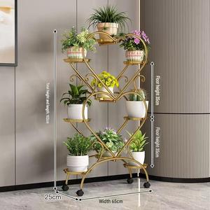 <span class=keywords><strong>Support</strong></span> <span class=keywords><strong>de</strong></span> plantes <span class=keywords><strong>à</strong></span> plusieurs niveaux pour salon, porte-<span class=keywords><strong>pot</strong></span> <span class=keywords><strong>de</strong></span> fleurs avec <span class=keywords><strong>roulettes</strong></span>, étagère pour plantes succulentes, étagère au sol moderne et simple - Product Image 4