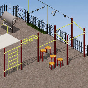 Para EQUIPO DE Fitness al aire libre de acero certificado TUV, <span class=keywords><strong>barras</strong></span> paralelas dobles, patio de recreo, barra de <span class=keywords><strong>Calistenia</strong></span> desigual - Product Image 2