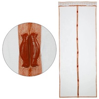 Moustiquaire magnétique en polyester au design moderne, rideau de porte souple et filet de fenêtre facile à installer pour le contrôle des insectes