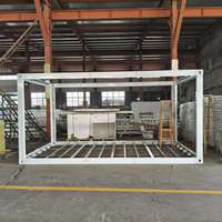 Maison préfabriquée modulaire de 20 pieds, détachable, conteneur portable, emballage plat, bureau mobile en verre, mini-maison fabriquée à partir de conteneurs