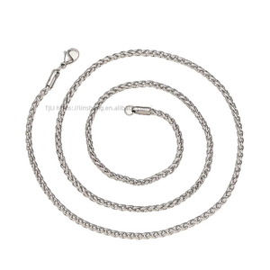 Collar de Cadena con Diseño de Cesta de Flores de Acero Inoxidable de 3 mm, Joyería Hip Hop con Baño de Oro al Vacío, Acero Inoxidable con Cadena Tanjing - Product Image 5