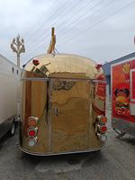 Vente de gros camions de nourriture avec cuisine complète remorques de cuisine mobile, camions de restauration en acier inoxydable doré
