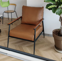Fauteuil individuel de luxe minimaliste - Chaise d'appoint artisanale écologique pour salon, bureau ou usage de loisirs, style moderne du milieu du siècle