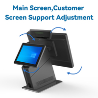 Sistema POS de Escritorio Todo en Uno con Pantalla Táctil de Fábrica, Caja Registradora, Impresora de Huellas Dactilares, Lector de Tarjetas, Windows 10 para Tienda