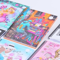 Nouveauté : Cahier à spirales coloré personnalisé, grille, portable, papier écologique, 50 feuilles, cahier d'exercices, bureau, créatif, multi-usages