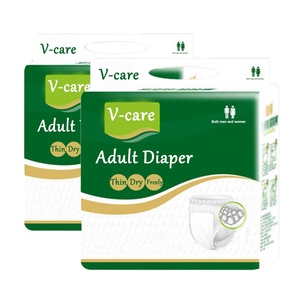 Adult Disposable Diaper Panties Pull Printed Nappy Pants White M/L 3D Leak Prevention <b>Magic</b> <b>Tape</b> Soft Breathable Absorption Non - Product Image 1