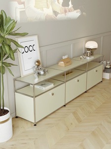 Bắc Âu hiện đại tự làm TV đứng thép không gỉ <span class=keywords><strong>Modular</strong></span> Tủ lưu trữ với bánh cho đồ nội thất nhà sống phòng ngủ căn hộ sử dụng - Product Image 5