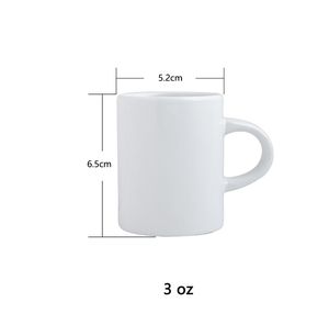 Mug en céramique de 3 oz avec revêtement par sublimation, tasse personnalisée avec logo pour café, hôtel, restaurant, vente en gros, publicité, tasse à eau - Product Image 2