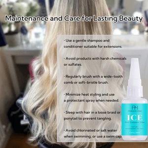 Kit de colle gel pour extensions capillaires OEM ODM, adhésif froid invisible et imperméable pour extensions de cheveux naturels - Product Image 6