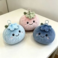 Porte-clés en peluche Myrtille, pendentif de sac à dos de dessin animé, accessoire de décoration pour sac à dos de fille