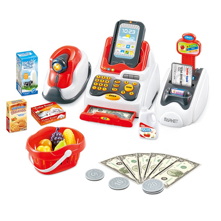 Новейший супермаркет, детский электронный кассовый аппарат, игрушка для детей, Обучающие деньги, ролевая игра, игрушка