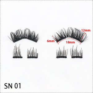 Boîte personnalisée de marque privée facile à appliquer <span class=keywords><strong>faux</strong></span> <span class=keywords><strong>cils</strong></span> en fibre végétale 3D en gros <span class=keywords><strong>cils</strong></span> magnétiques quantiques sans colle sans eye-liner - Product Image 3