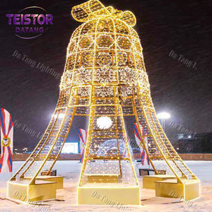 Grande cloche de Noël décorative à LED pour les présentations commerciales extérieures et l'éclairage paysager - Product Image 5