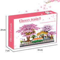 Blocs de Construction MOC 3D City Street View Series Mini Micro Briques Vente en Gros Gare de Cerise Petit Diamant