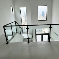 Poteau de balustrade en verre sans cadre en acier inoxydable moderne sur mesure pour piscine, terrasse, escalier, villa, hôtel