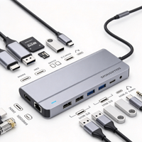 Hub USB 3.0 haute vitesse avec impression UV, répartiteur et extenseur USB multi-ports portable pour ordinateur de bureau, ordinateur portable, téléphone