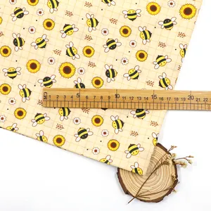 Tessuto personalizzato 100% cotone tessuto insetto ape Bulk Stock stampa su tessuto personalizzato per vestiti AM-BE0002
