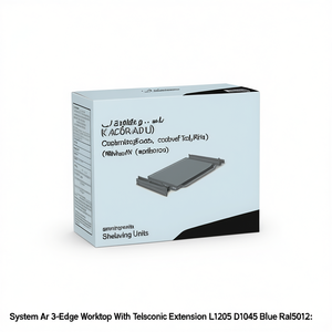 Fami System Ar 3-Edge Worktop With Telescopic Extension L1205 D1045 Blue Ral5012 - Product Image 3