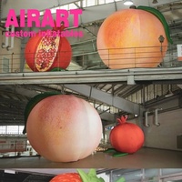 A9 ballon de pastèque gonflable pour événement de fruit drôle pour la publicité, ballon de fruit gonflable 3D pour la décoration suspendue