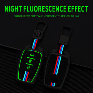 Coque de clé de voiture à distance en métal dur à 3 boutons Fob Smart Car Key Case Cover avec porte-clés en alliage de zinc Convient pour Ssangyong - Product Image 5