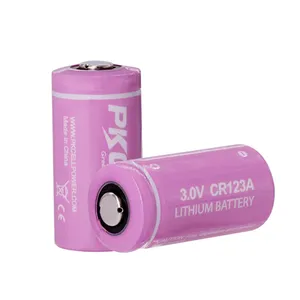 PKCELL 하이 퀄리티 CR17345 1500mAh 3v CR123a 손전등 리튬 배터리