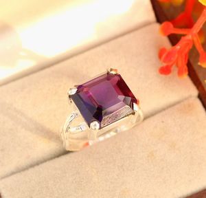 ชุดแหวนแต่งงานสีเงินสเตอร์ลิงหรูหราพลอยโทแพซโรเดียมอเมทิสต์โอนิกซ์แบบคลาสสิกสำหรับงานเลี้ยงวันแม่ - Product Image 1