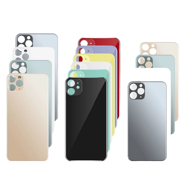Wholesale Phone Back Glass Replace for iphone 11/12/13/14 PRO PM Rear Battery Back Glass With logo Phone Back Cover Repair Panel